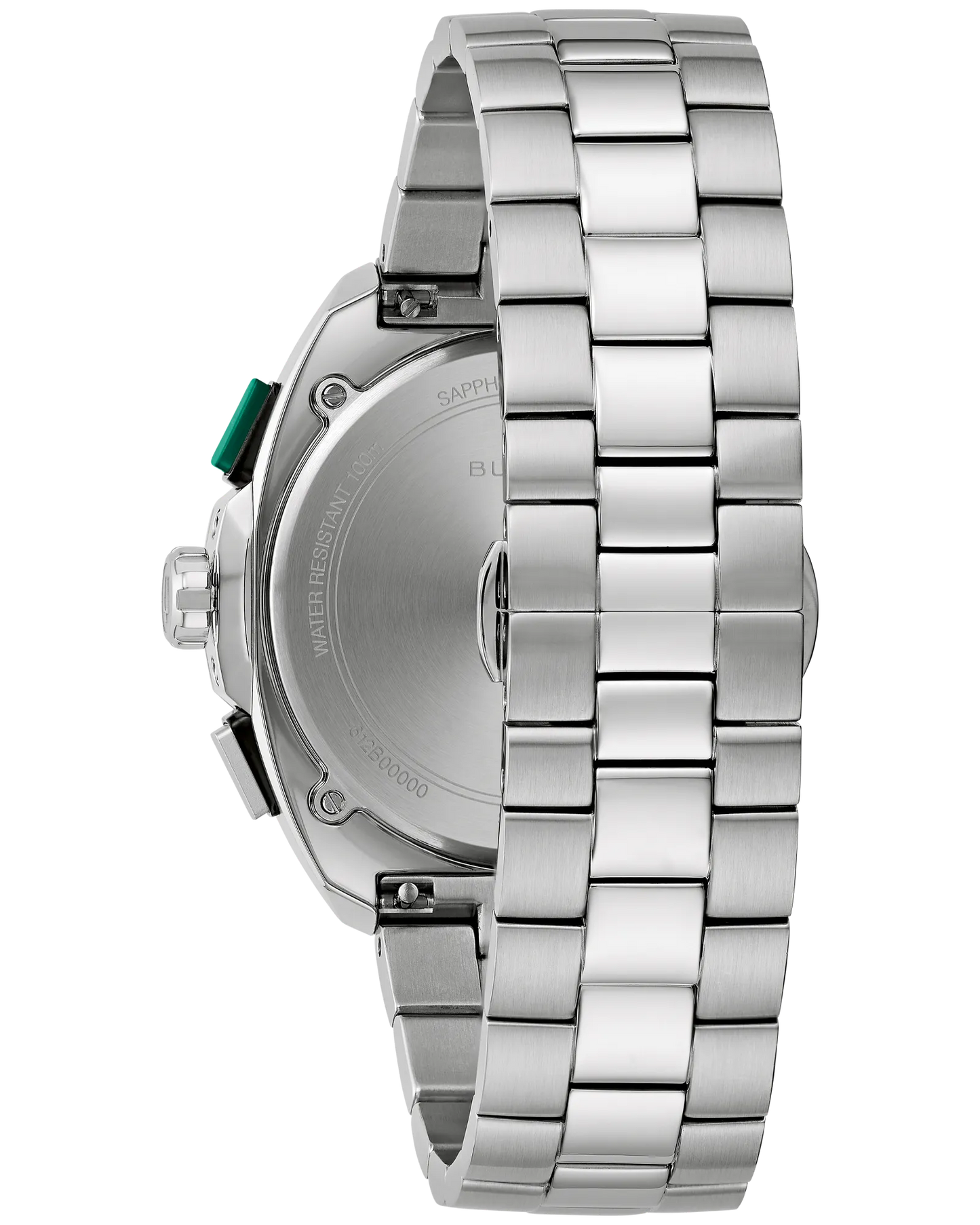 Bulova Racer Chronograph Quartz Green Dial Stainless Steel Bracelet 98B468