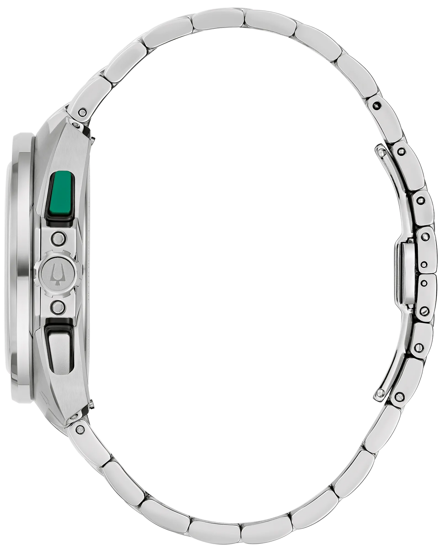 Bulova Racer Chronograph Quartz Green Dial Stainless Steel Bracelet 98B468