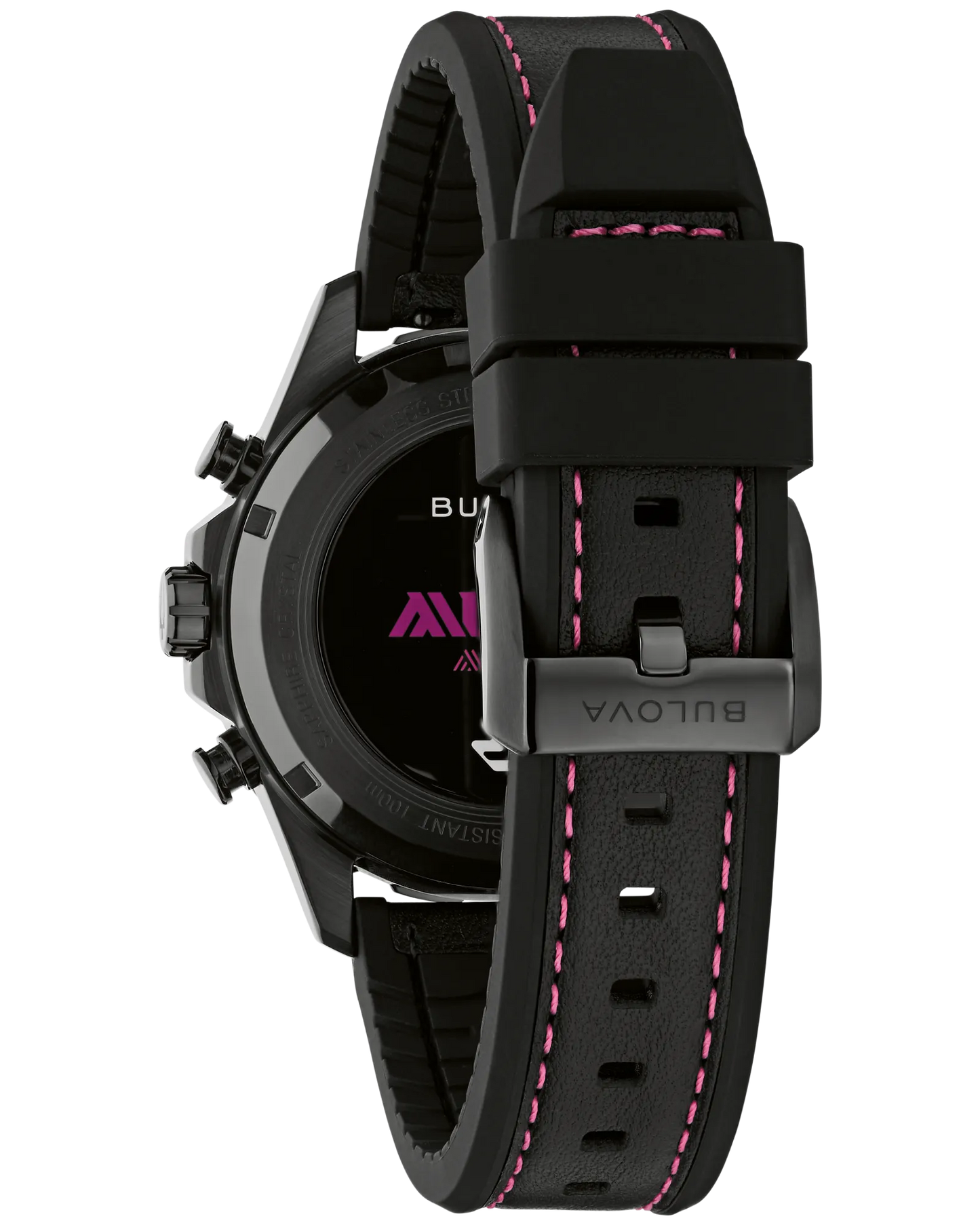 Bulova Marine Star E1 Team Miami Quartz Purple/Black IP Stainless Steel 98B476