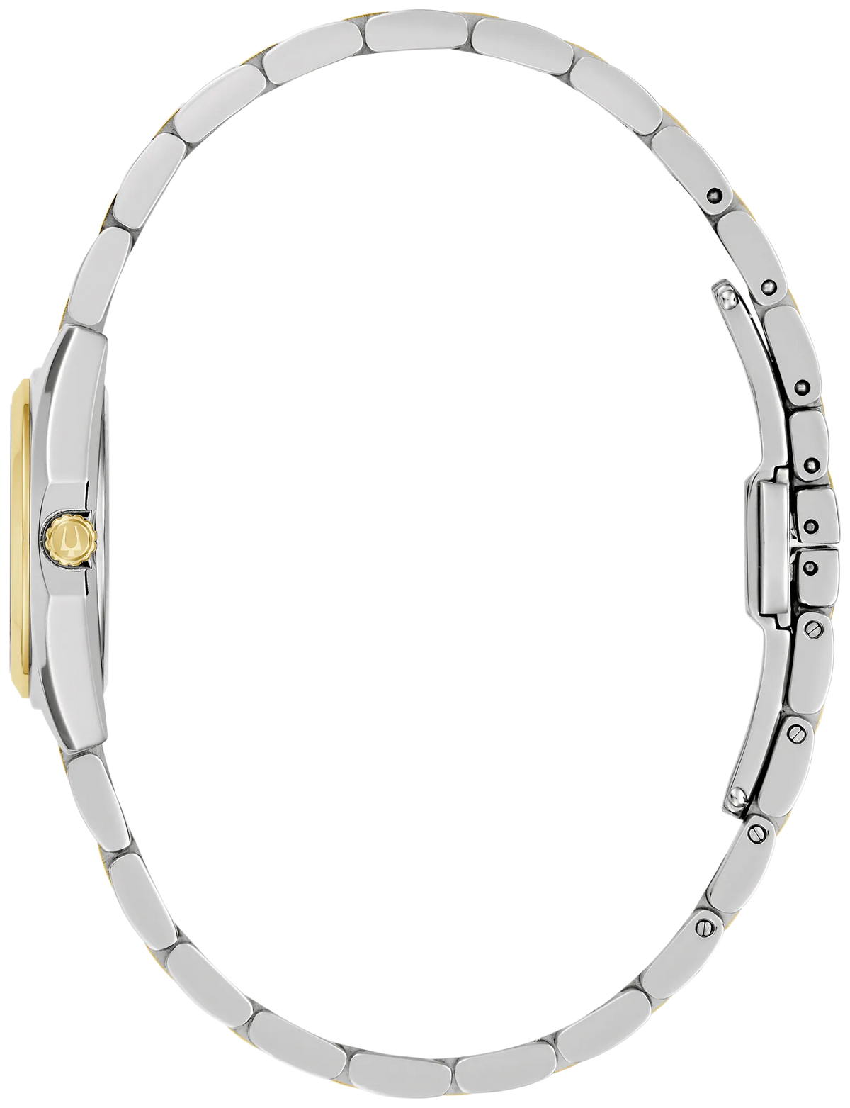 Bulova Surveyor Quartz 22.7mm White Dial Two Tone Stainless Steel 98L331