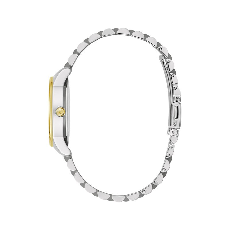 Bulova Classic Quartz  32mm Diamond-Accent Silver Dial Two Tone  98P197