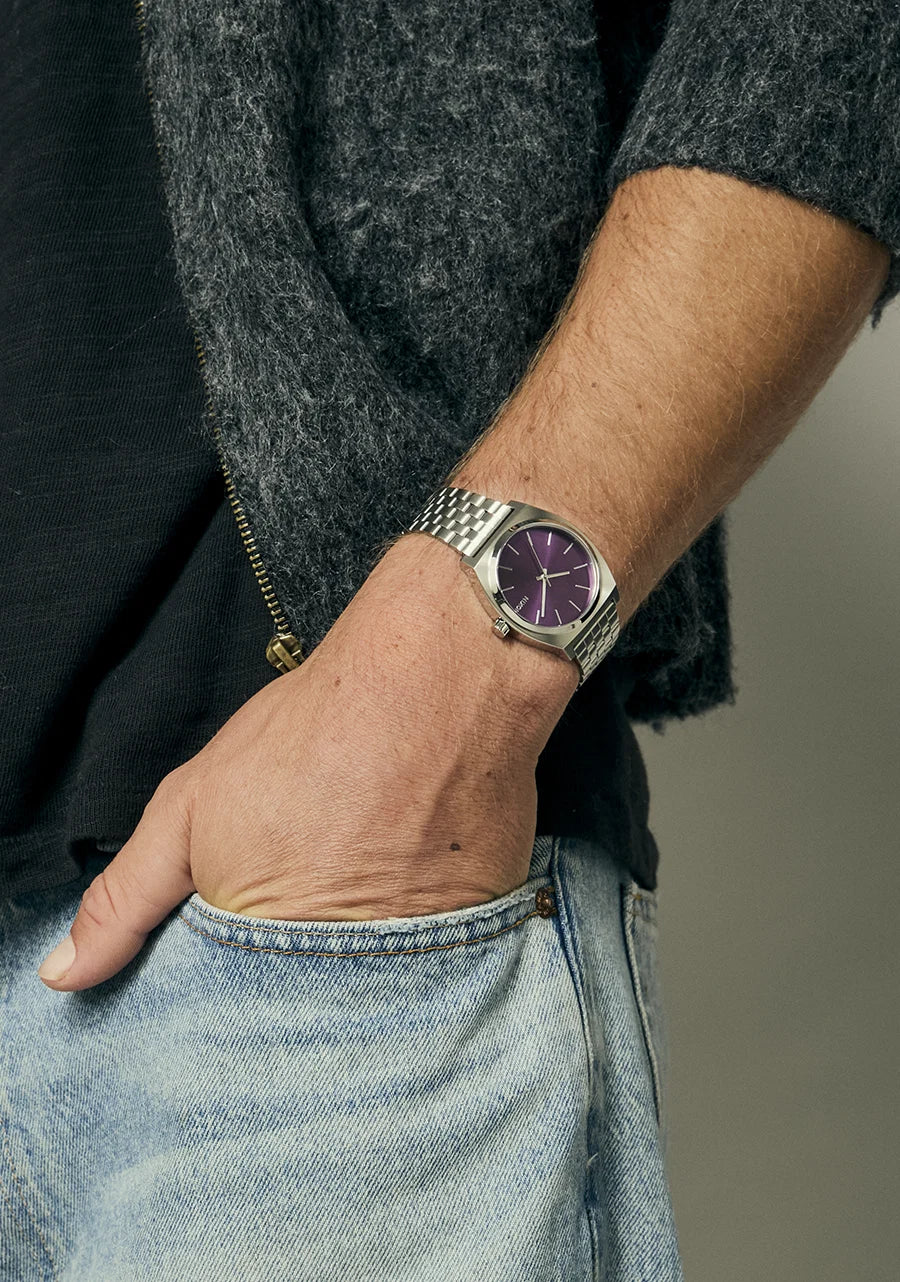 Nixon Time Teller Silver/Purple Sunray A045-5390-00