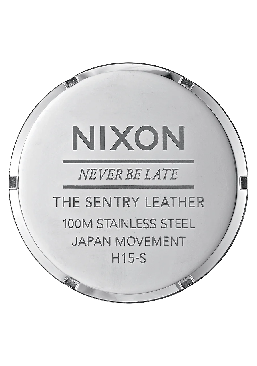 Nixon Sentry Leather Silver/Brown A105 1113-00