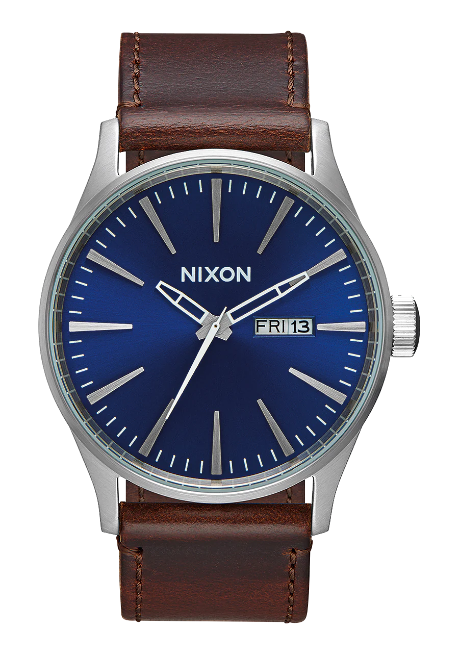 Nixon Sentry Leather Blue / Brown A105 1524-00