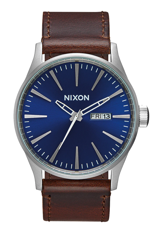 Nixon Sentry Leather Blue / Brown A105 1524-00