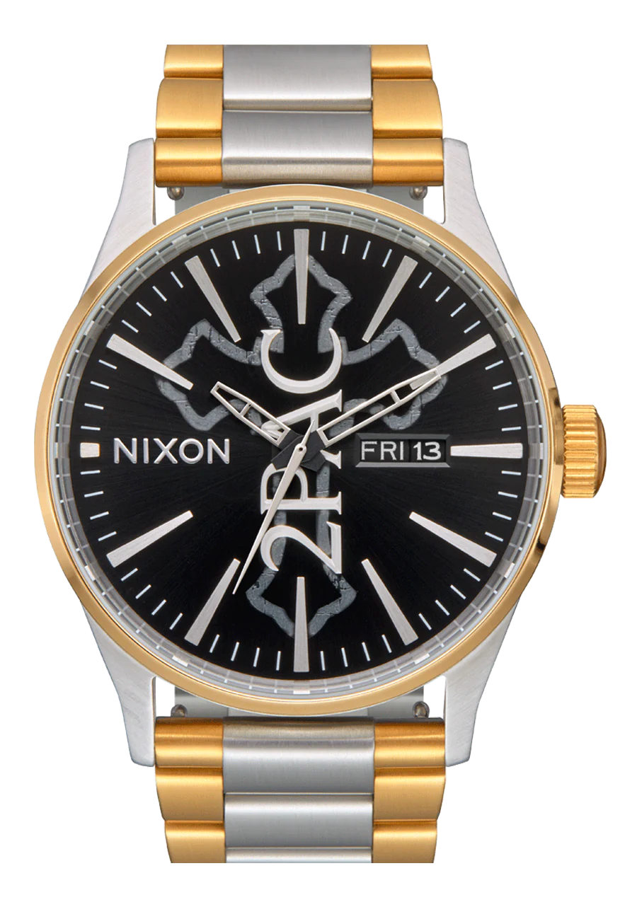 Nixon Stainless Steel 2PAC Collab Watch Gold/Silver/Black A1379-5196-00