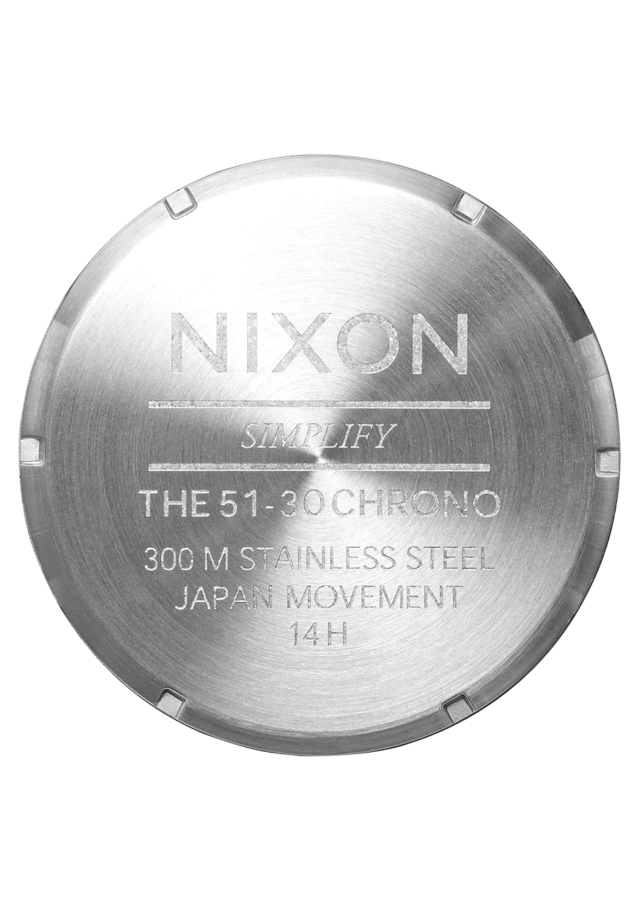 Nixon 51-30 Stainless Steel Silver/Turquoise A1389-2084-00