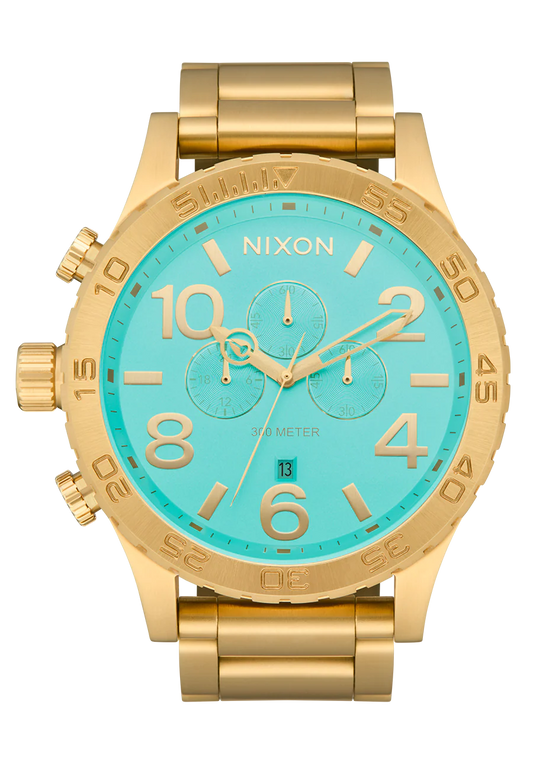 Nixon 51-30 Chrono Gold/ Turquoise/Gold A1389 5345-00
