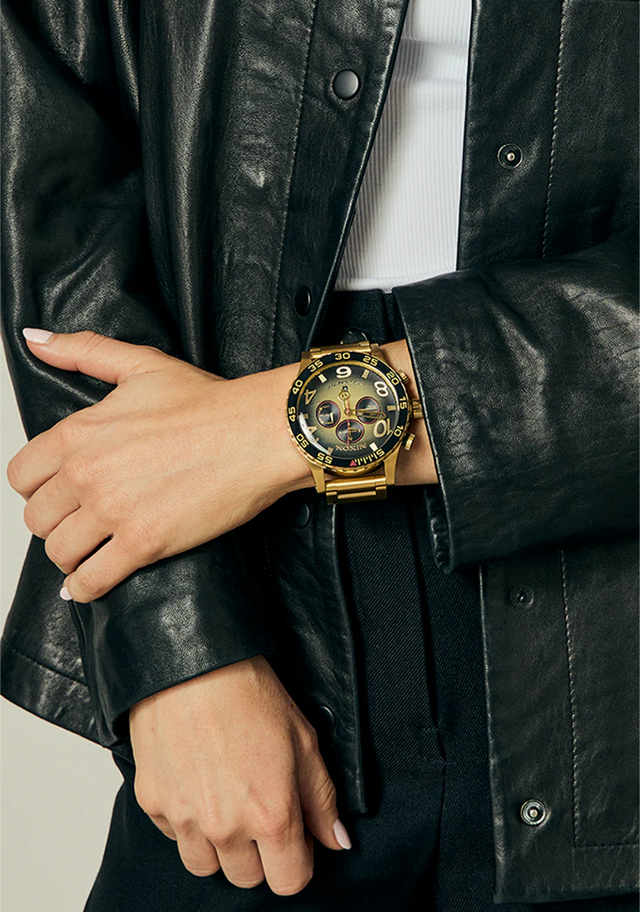 Nixon 51-30 Chrono 4th Dim Gold/ Black A1389 5358-00