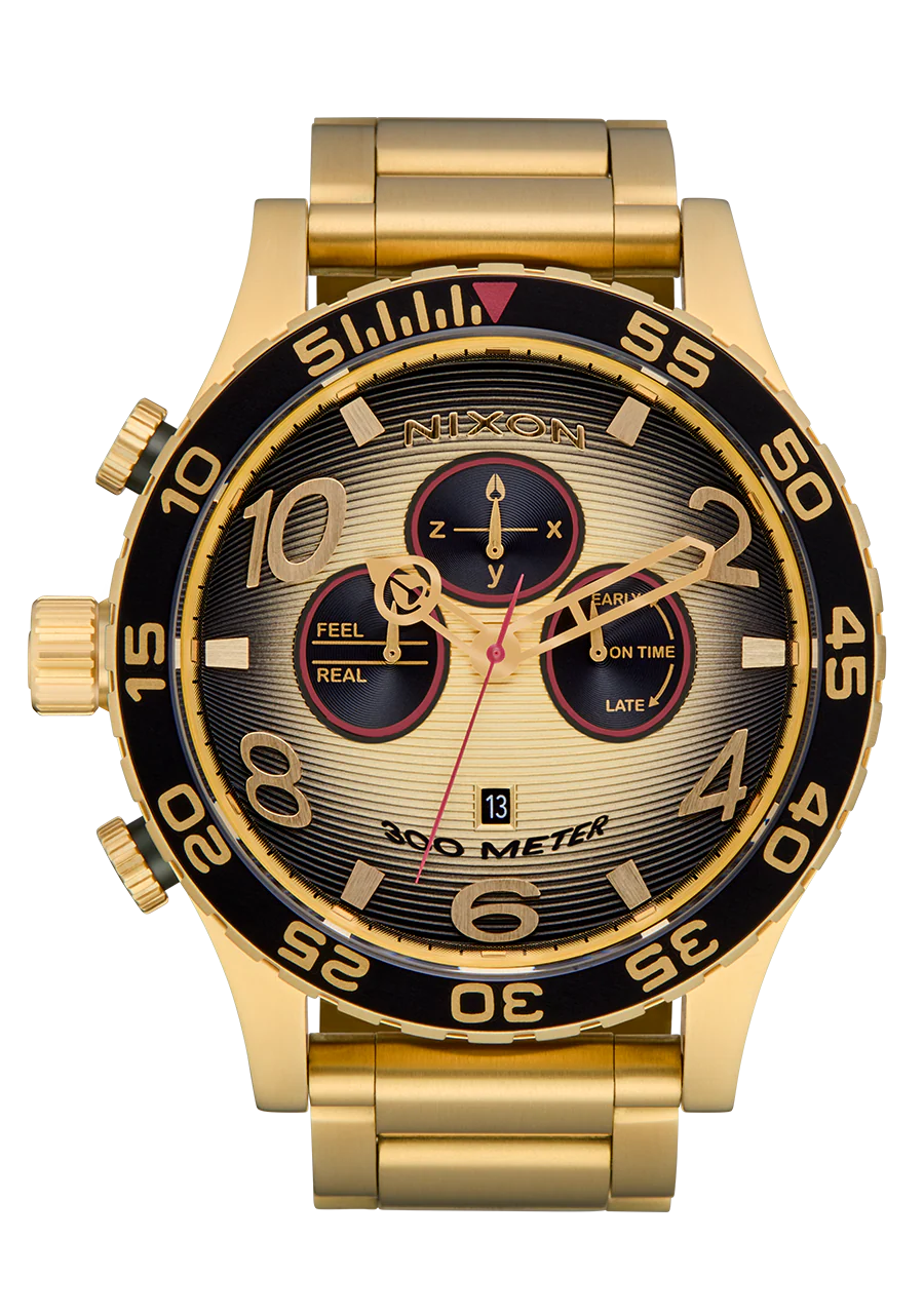 Nixon 51-30 Chrono 4th Dim Gold/ Black A1389 5358-00