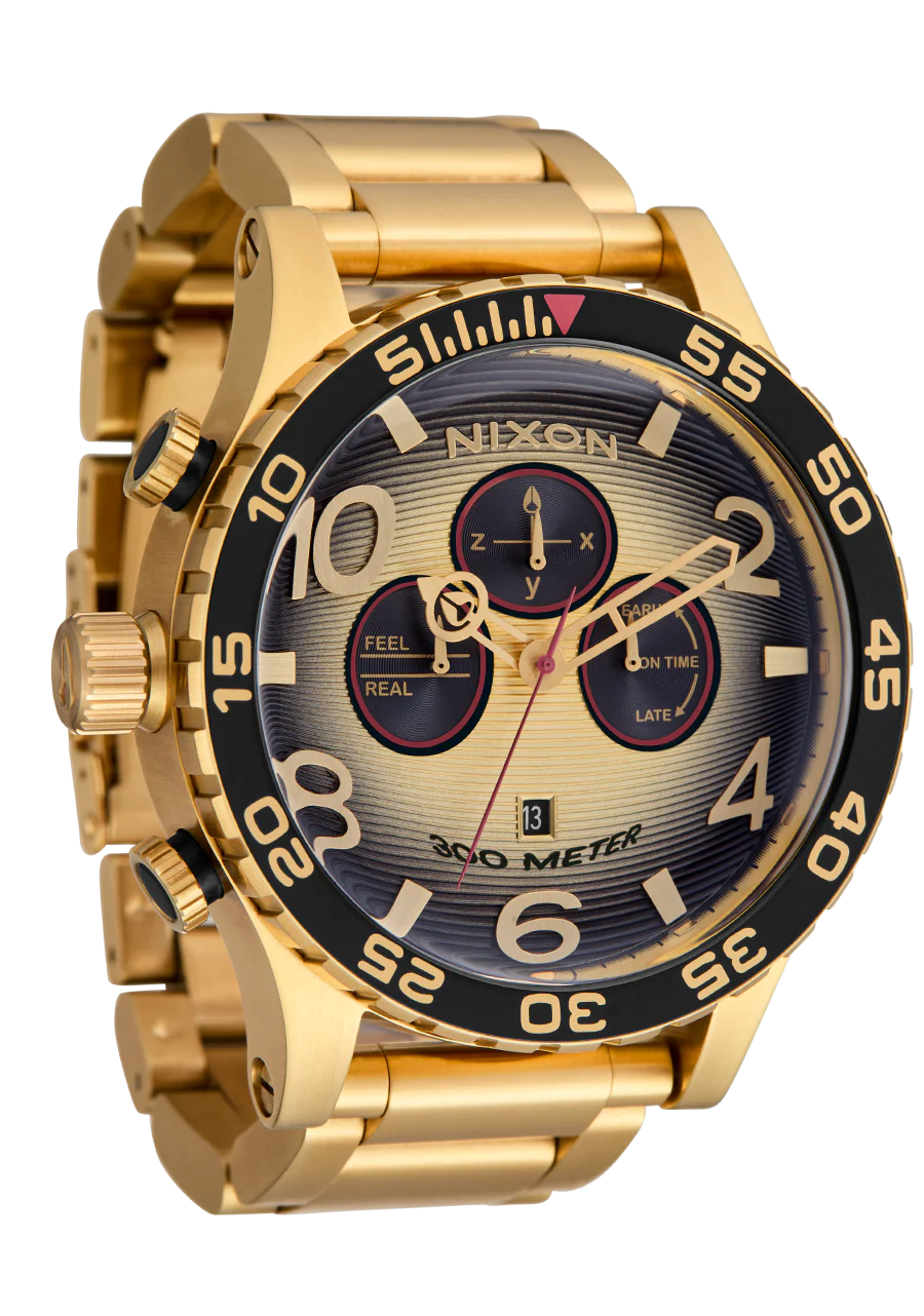 Nixon 51-30 Chrono 4th Dim Gold/ Black A1389 5358-00