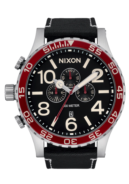 Nixon 51-30 Chrono Silver/ Black/ Cranberry A1392 5199-00