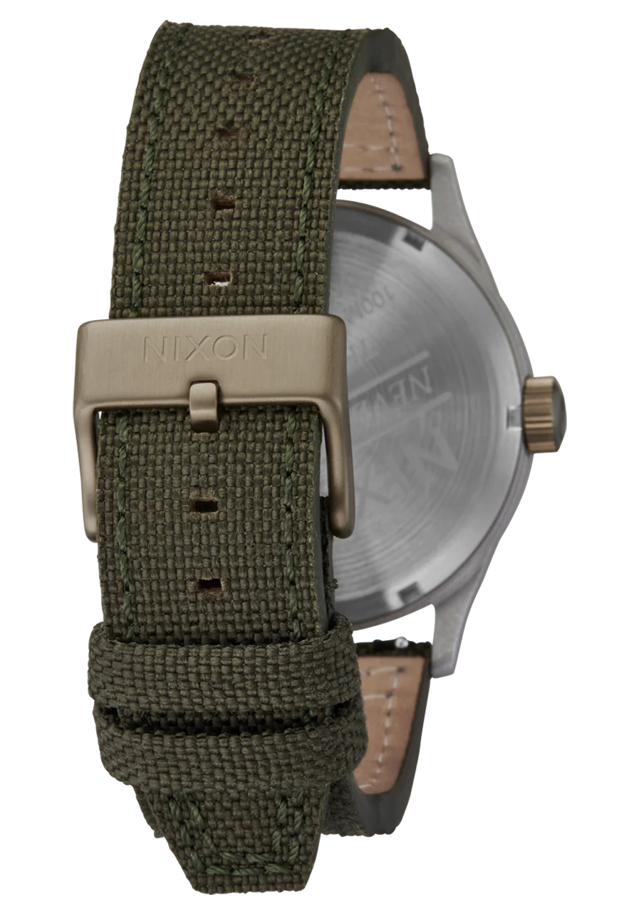 Nixon Sentry Nylon Silver Light Brown/ Forest A1393 5208-00