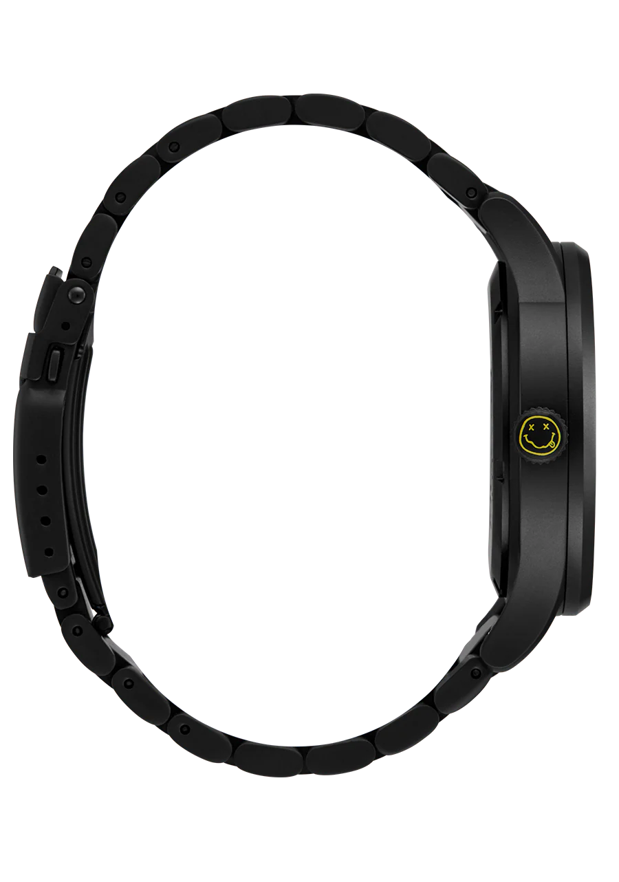 Nixon Nirvana Sentry Wobble Smiley Matte Super Black/Blue A1417-5367-00