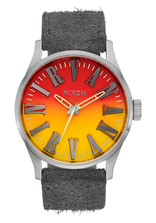 Nixon Nirvana Sentry Leather Unplug Fade Sunray Dial A1418-5274-00