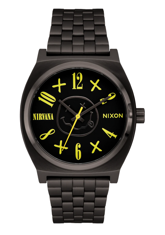 Nixon Nirvana Time Teller Black Smiley Face A1419-5275-00