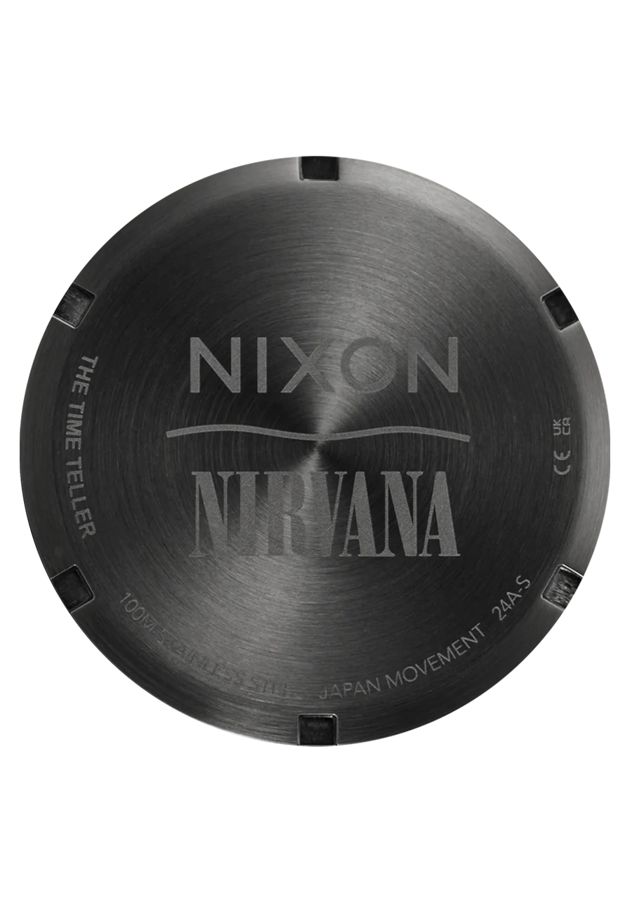 Nixon Nirvana Time Teller Black Smiley Face A1419-5275-00