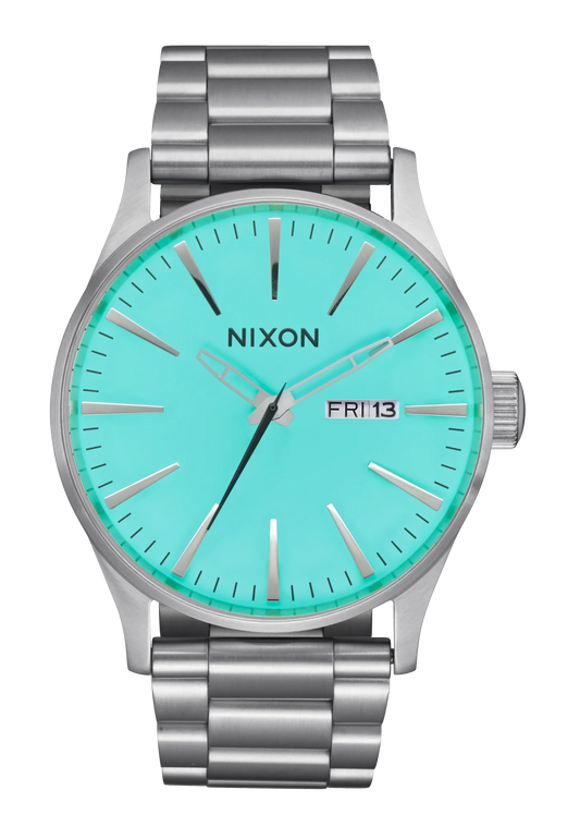 Nixon Sentry Stainless Steel Silver/Turquoise A356-2084-00