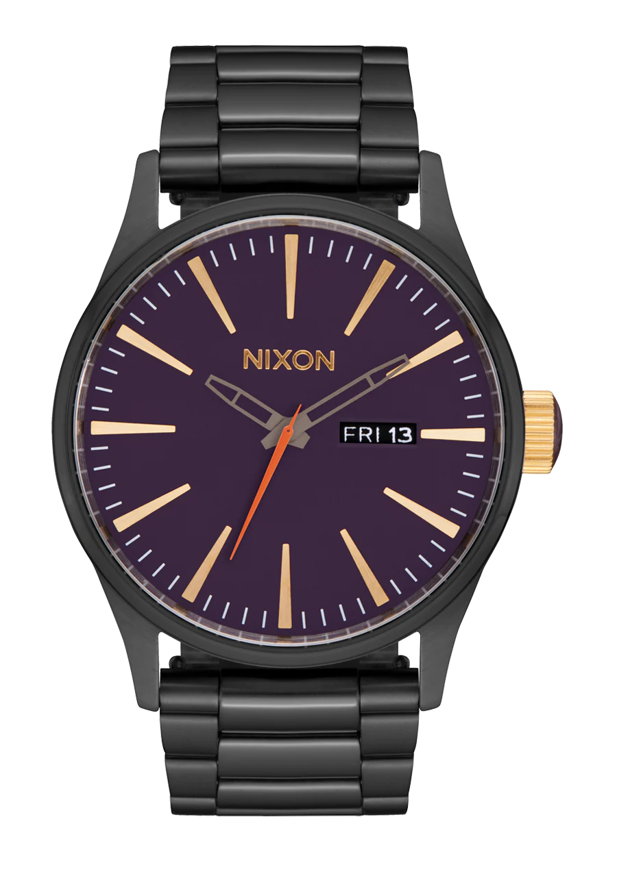 Nixon Sentry Stainless Steel Gunmetal/ Blackberry/ Gold A356-5270-00