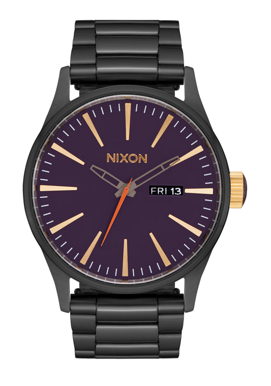 Nixon Sentry Stainless Steel Gunmetal/ Blackberry/ Gold A356-5270-00