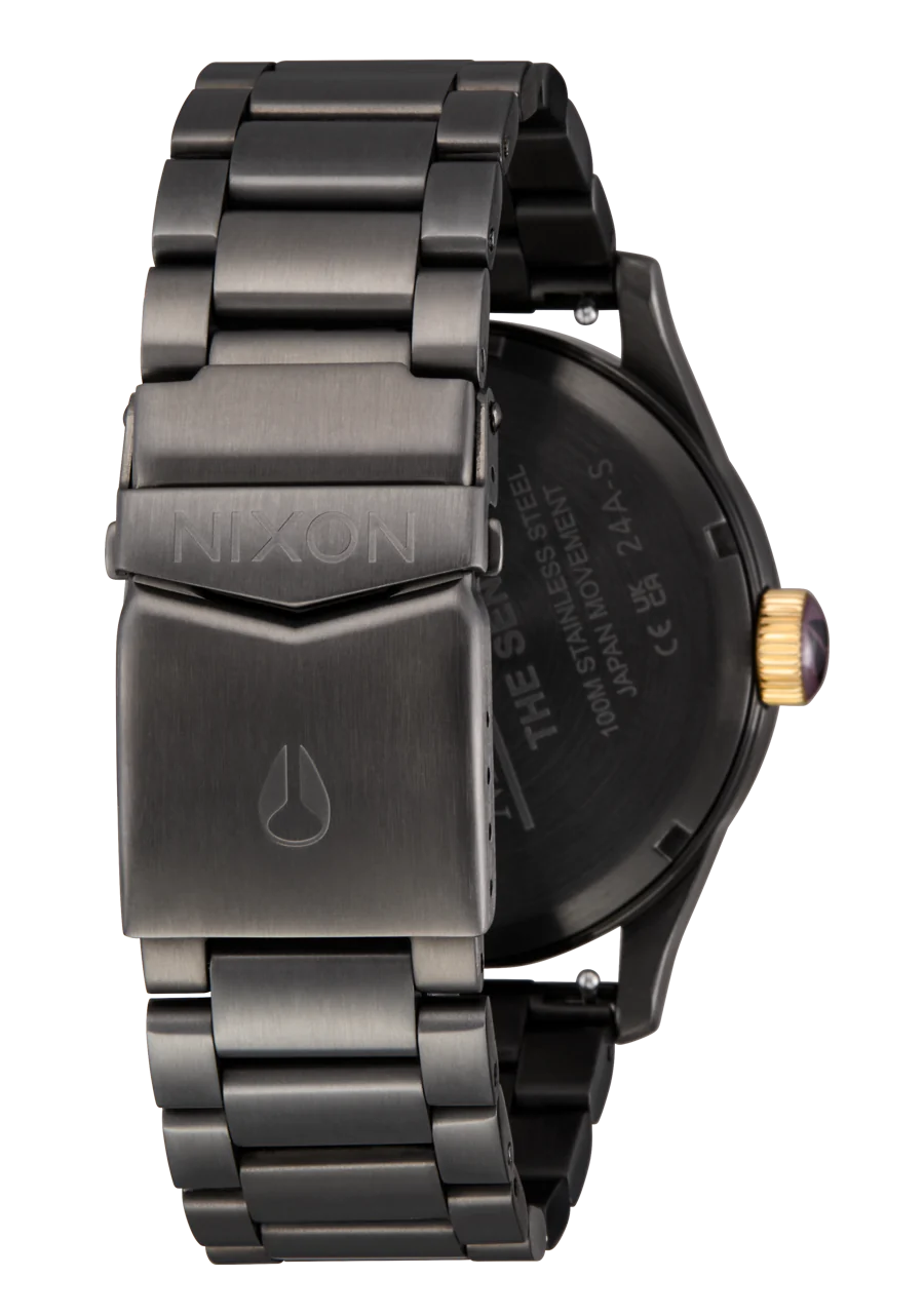 Nixon Sentry Stainless Steel Gunmetal/ Blackberry/ Gold A356-5270-00