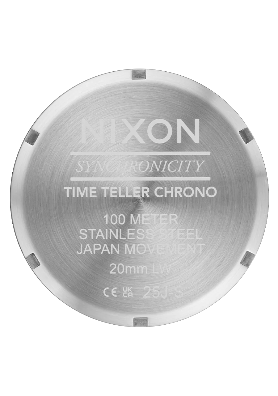 Nixon Time Teller Chrono Silver/ Purple Sunray A972-5390-00