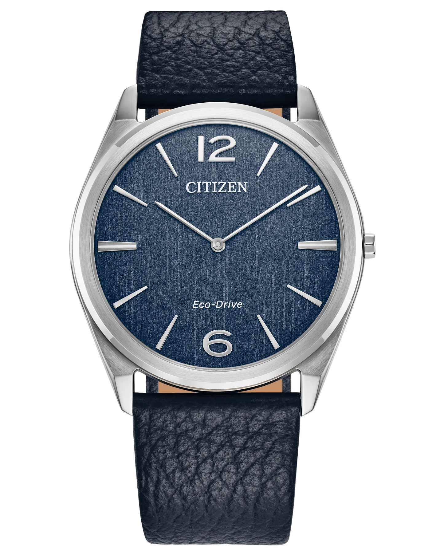 Citizen Suratto Classic Eco-Drive Watch Blue Dial Black Leather Strap AR3120-08L