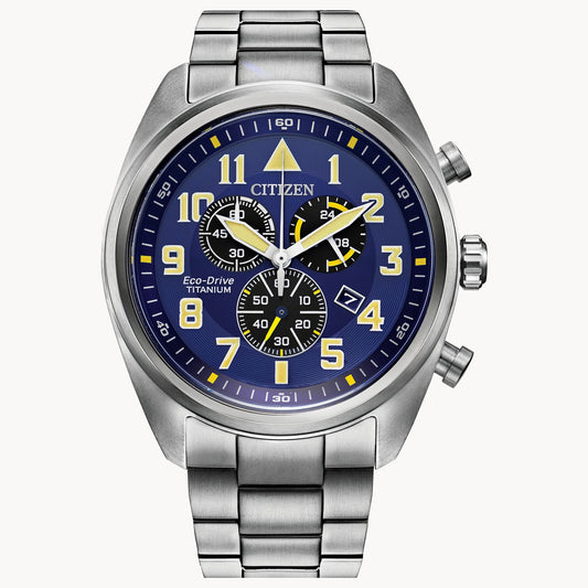 Citizen Garrison Blue Dial Super Titanium AT2480-57L