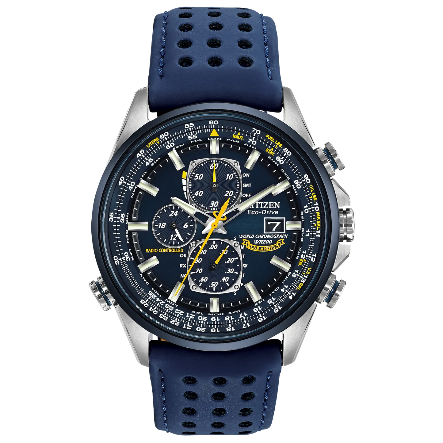 Citizen Blue Angels World Chronograph A-T Blue Dial Blue Strap AT8020-03L