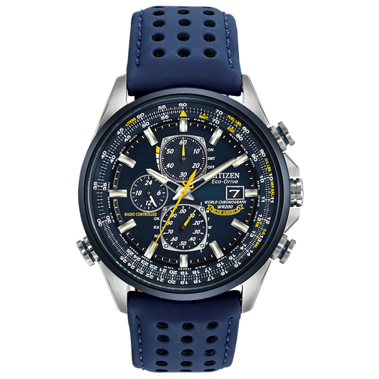 Citizen Blue Angels World Chronograph A-T Blue Dial Blue Strap AT8020-03L