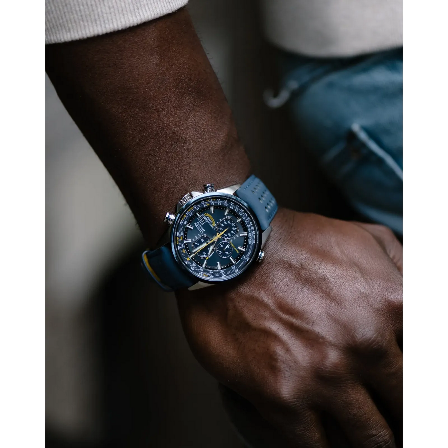 Citizen Blue Angels World Chronograph A-T Blue Dial Blue Strap AT8020-03L