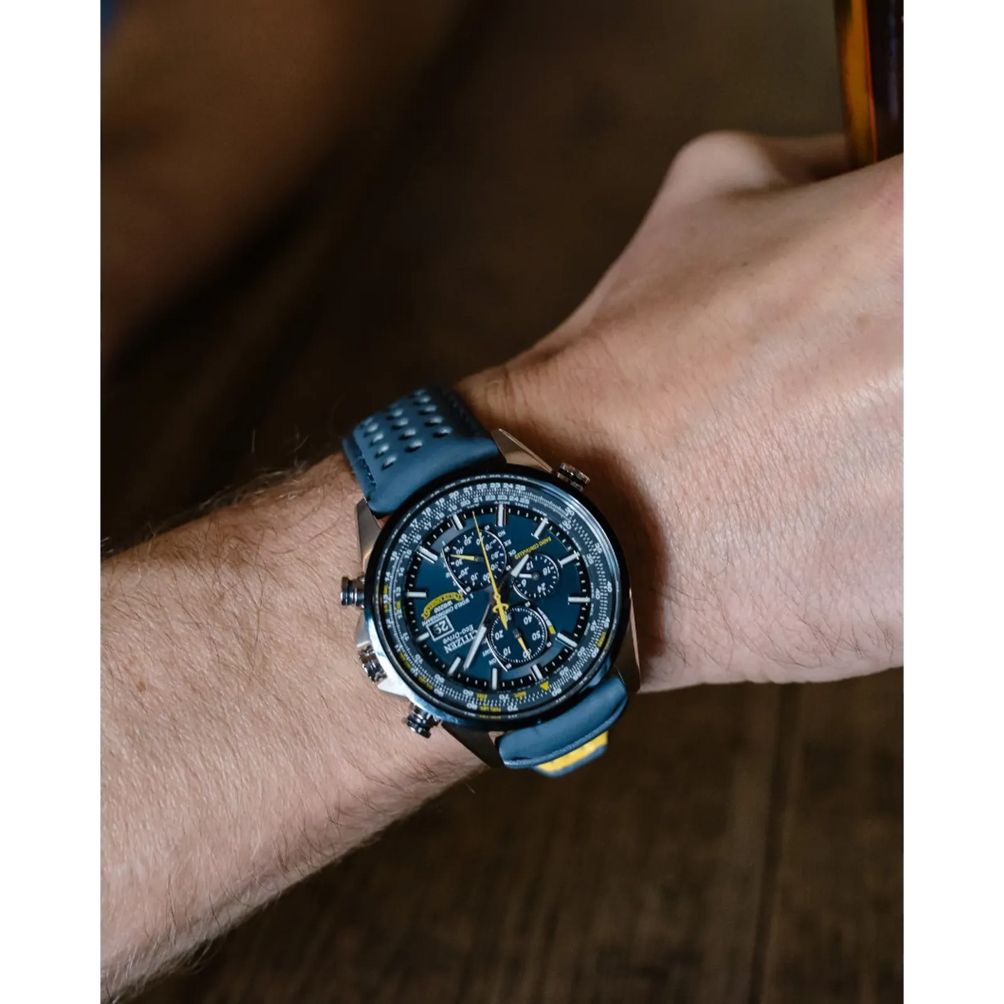 Citizen Blue Angels World Chronograph A-T Blue Dial Blue Strap AT8020-03L