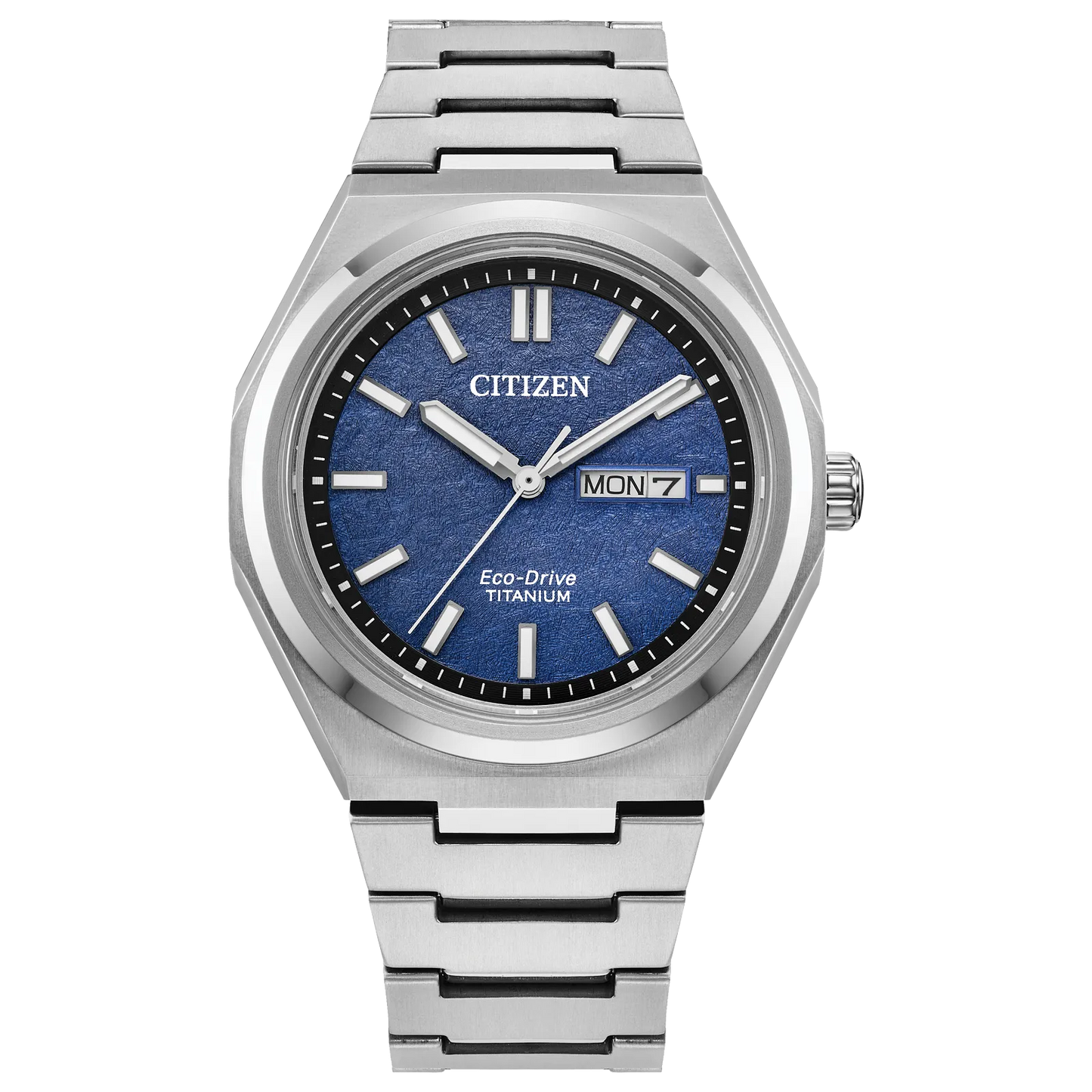 Citizen Zenshin Three-hand Super Titanium Blue Dial AW0130-85L
