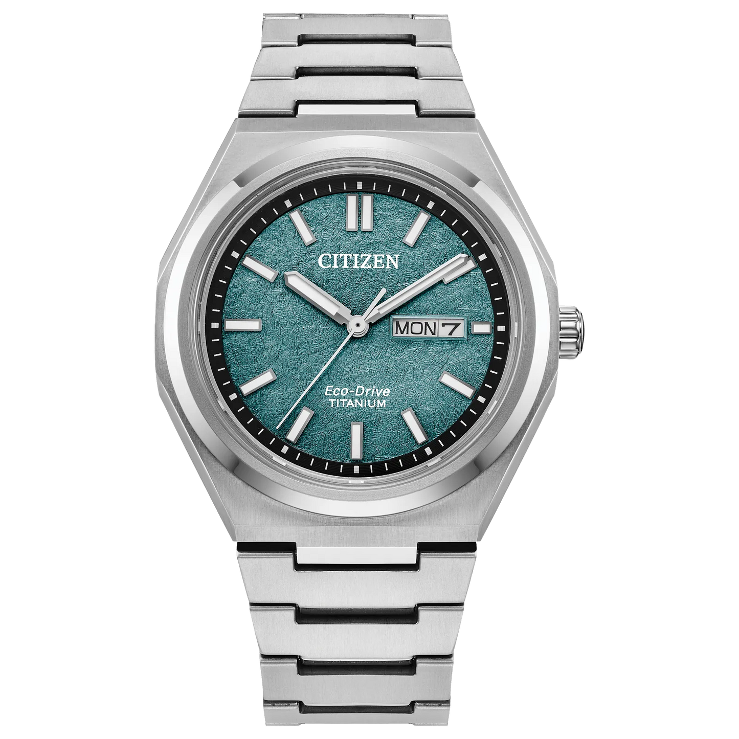 Citizen Zenshin Three-hand Super Titanium Green Dial AW0130-85X