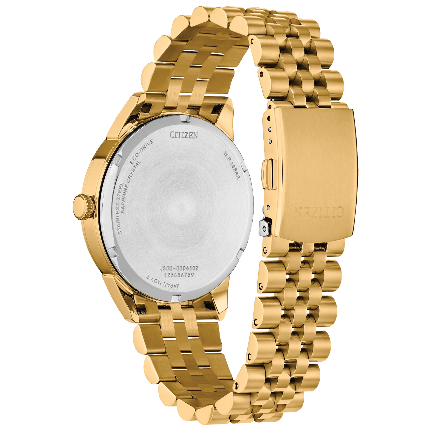 Citizen Rolan Gray Dial Gold Tone Stainless Steel Bracelet AW0152-58H