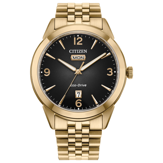 Citizen Rolan Gray Dial Gold Tone Stainless Steel Bracelet AW0152-58H