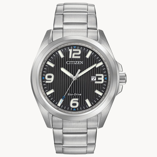 Citizen Garrison Black Dial Steel Bracelet AW1430-86E