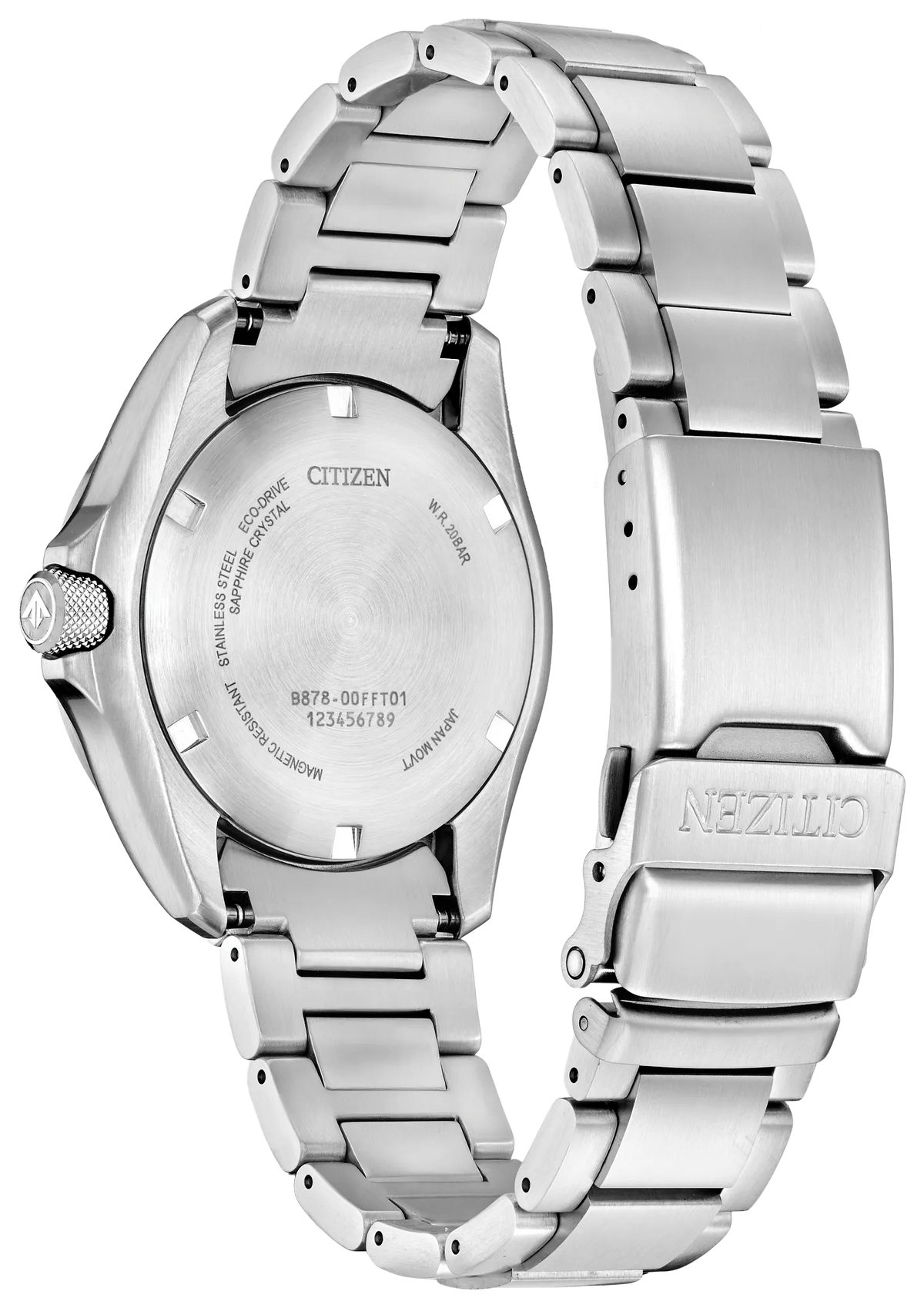 Citizen Promaster Land GMT Eco-Drive 39.5mm Red Dial Stainless Steel Bracelet BJ7150-50W