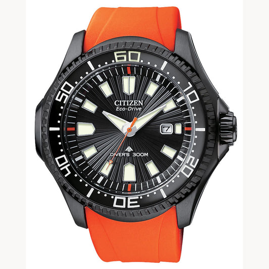 Citizen Promaster Dive Black Orange Polyurethane Strap BN0088-03E