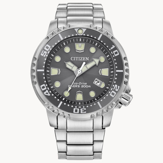 Citizen Promaster Dive Gray Sunray Dial Stainless Steel BN0167-50H