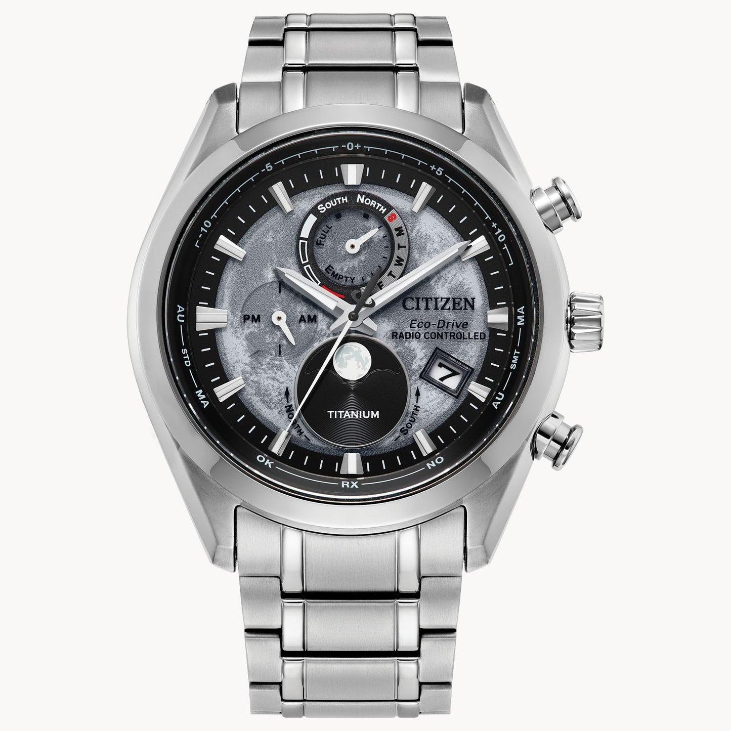 Citizen Tsuki-yomi A-T Gray Dial Super Titanium BY1010-57H