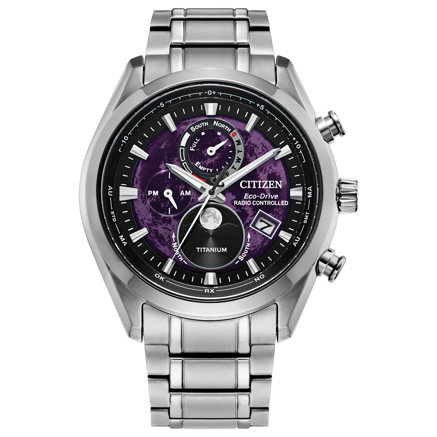 Citizen Tsuki-Yomi A-T Super Titanium Purple Dial BY1010-81Z