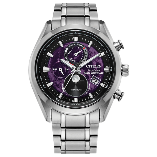 Citizen Tsuki-Yomi A-T Super Titanium Purple Dial BY1010-81Z