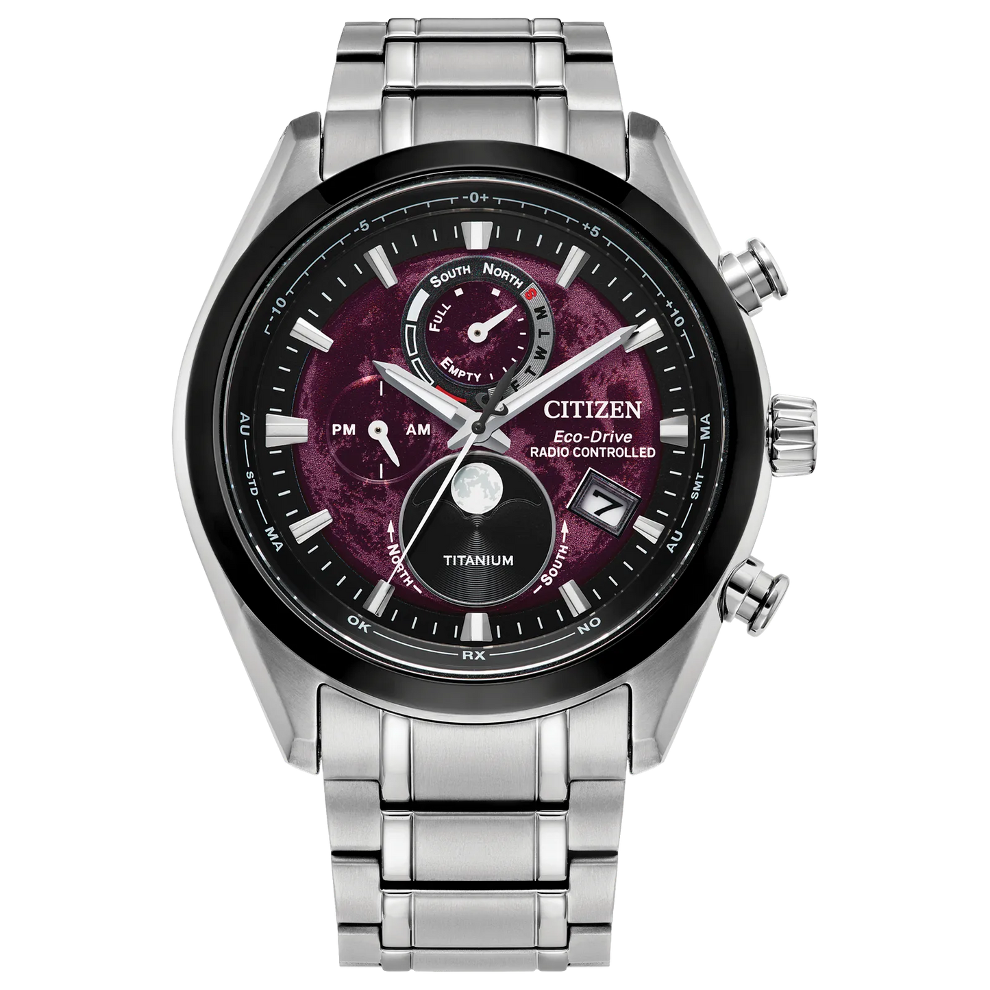 Citizen Tsuki-Yomi A-T Super Titanium Red Dial BY1018-55X