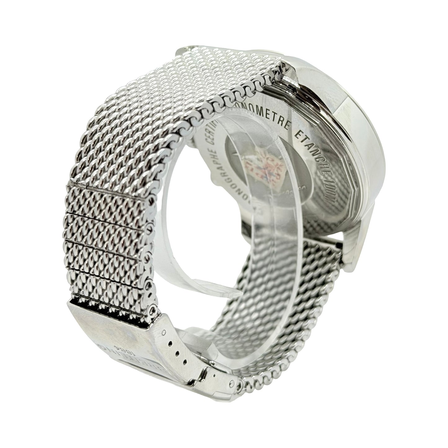 Breitling Transocean Chronograph Unitime Black Dial Chronograph Mesh Bracelet AB0510/BB62
