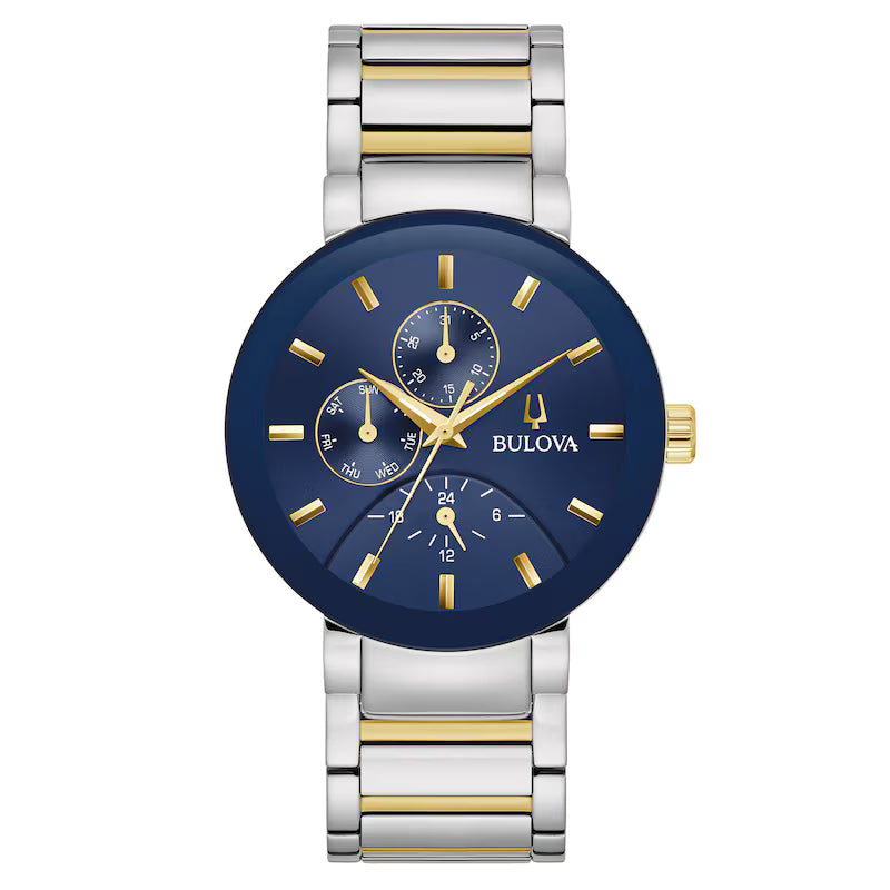 Bulova Futuro 40mm Quartz Blue Dial Gold-tone /Stainless Steel 98C148