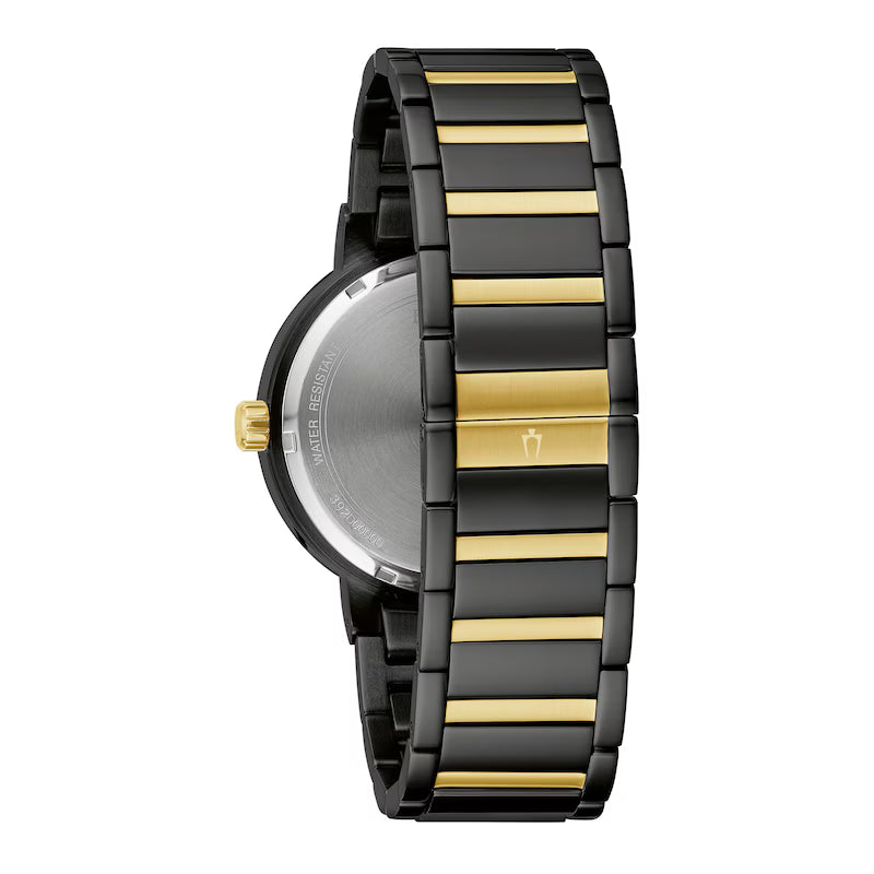 Bulova Futuro 40mm Quartz Black Dial Gold-tone /Black IP Stainless Steel 98C149