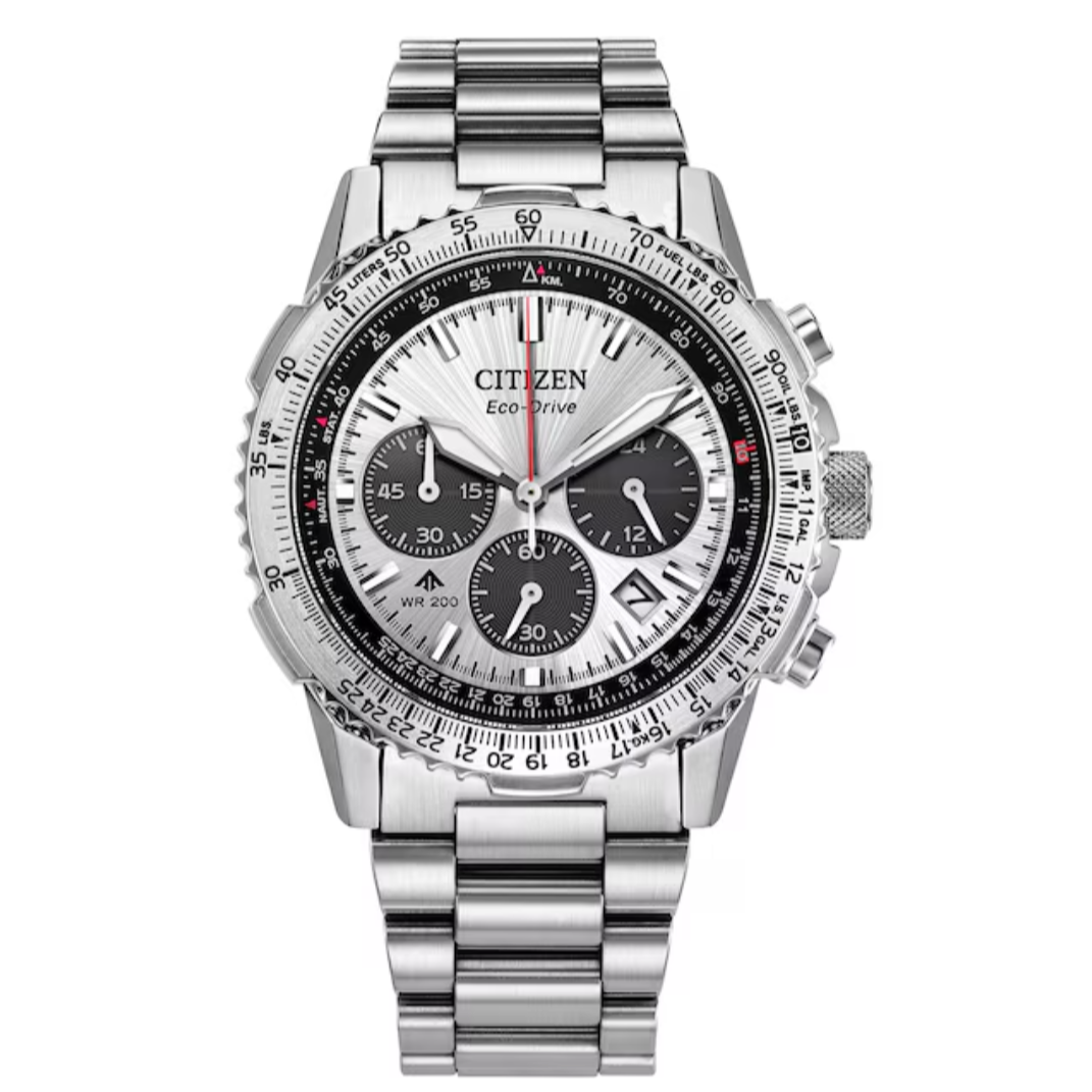 Citizen Promaster Air Navihawk Chronograph Silver Dial Stainless Steel Bracelet CA4660-61A