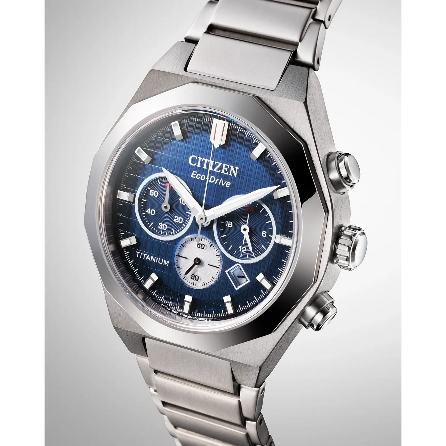 Citizen Zenshin Senkei Super Titanium Chronograph Blue Dial CA4691-59L