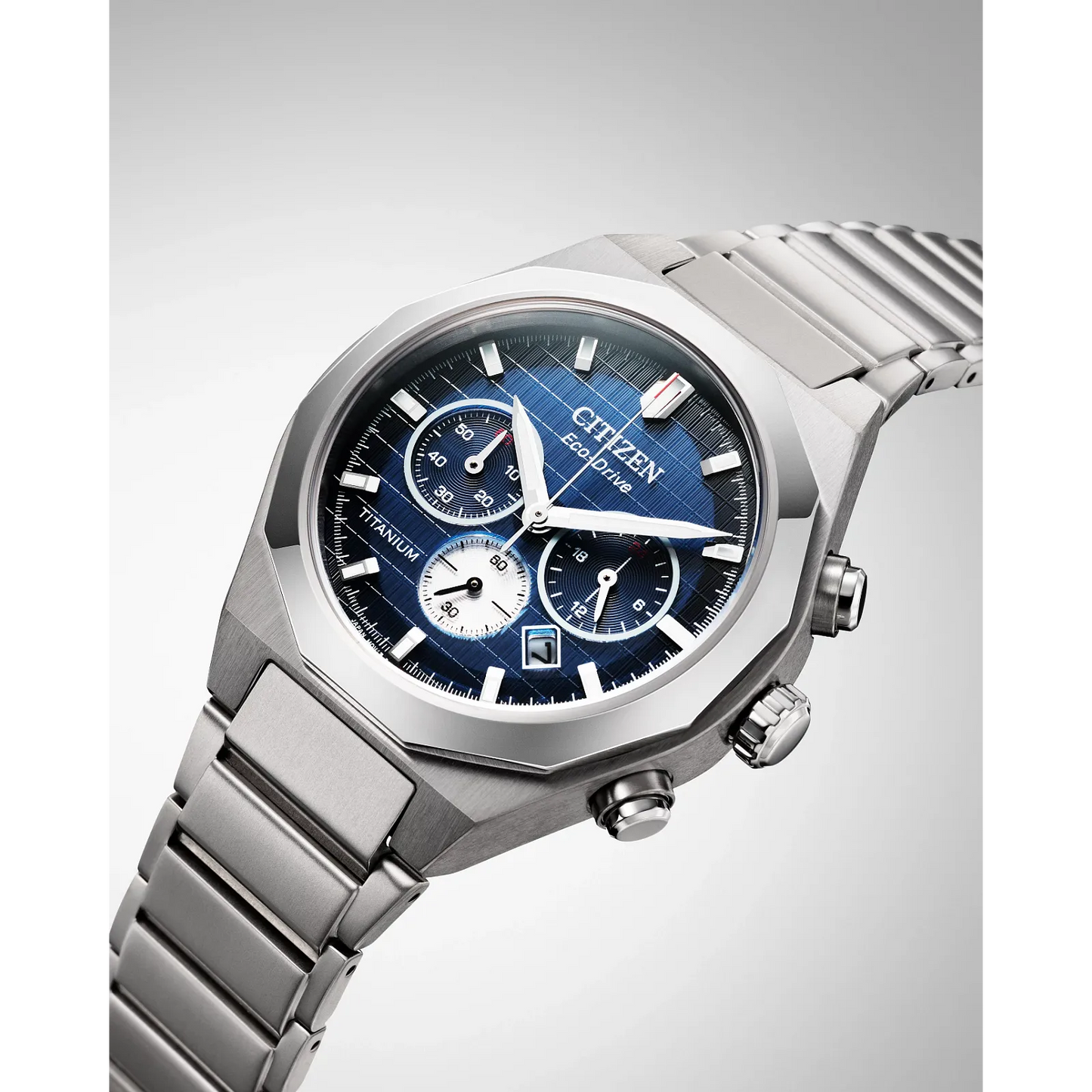 Citizen Zenshin Senkei Super Titanium Chronograph Blue Dial CA4691-59L